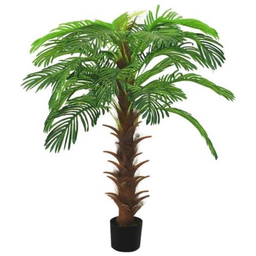 vidaXL Konstväxt kottepalm med kruka 140 cm grön