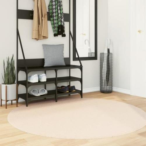 vidaXL Mjuk matta HUARTE med kort lugg tvättbar beige Ø 160 cm