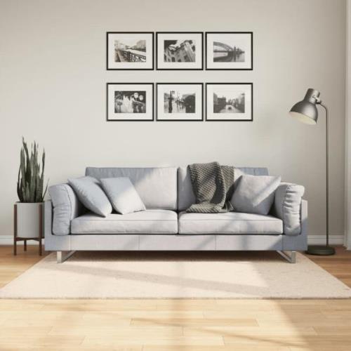 vidaXL Mjuk matta HUARTE med kort lugg tvättbar beige 120x170 cm