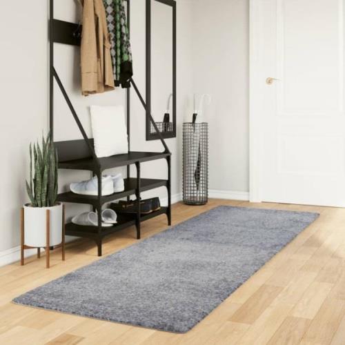 vidaXL Ryamatta PAMPLONA lång lugg modern blå 80x250 cm