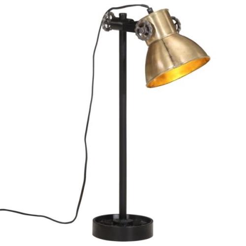 vidaXL Skrivbordslampa 25 W antik mässing 15x15x55 cm E27