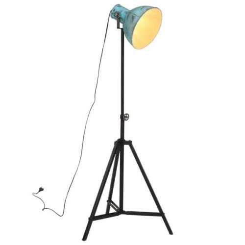 vidaXL Golvlampa 25 W nött blå 61x61x90/150 cm E27