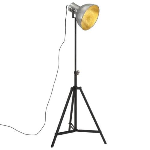 vidaXL Golvlampa 25 W vintage silver 61x61x90/150 cm E27