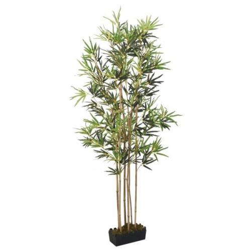 vidaXL Konstväxt bambu 1104 blad 180 cm grön