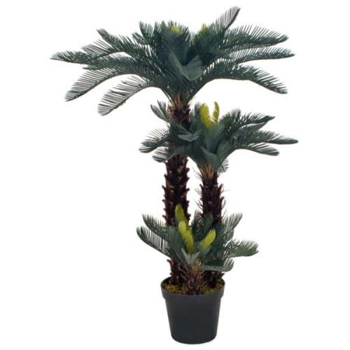 vidaXL Konstväxt Cycas med kruka 125 cm grön