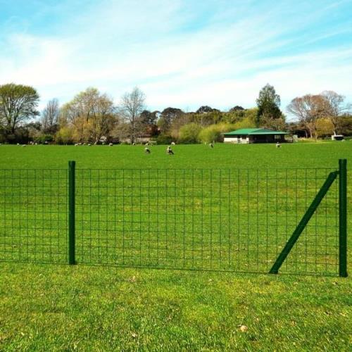 vidaXL Eurofence stål 25x1 m grön