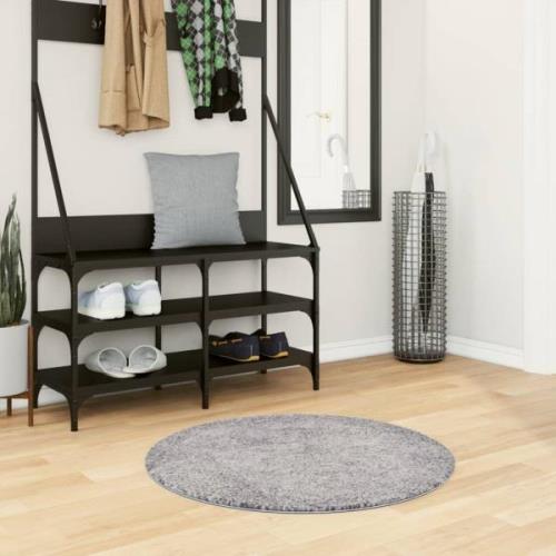 vidaXL Ryamatta PAMPLONA lång lugg modern blå Ø 80 cm