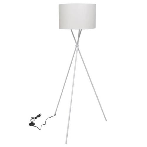 vidaXL Golvlampa med stativ 139 cm vit