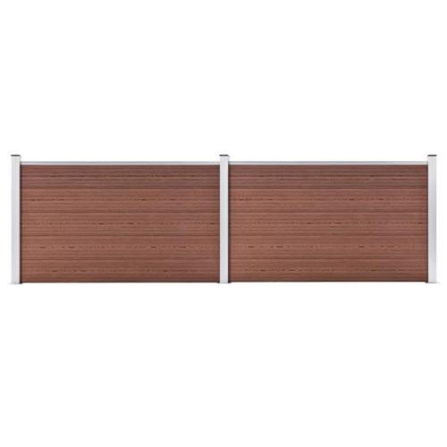 vidaXL Staketpanel WPC 353x106 cm brun