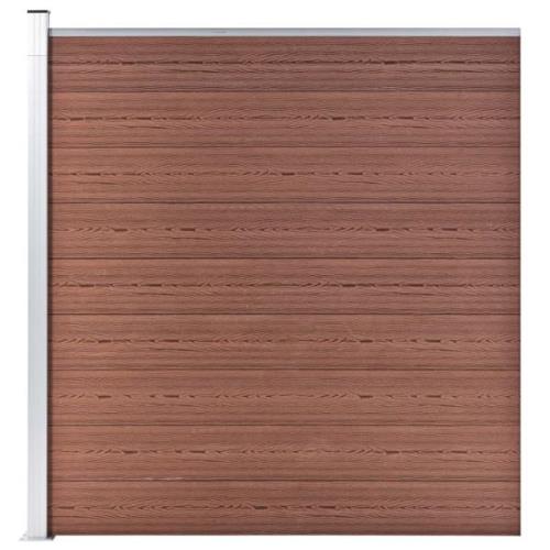 vidaXL Staketpanel WPC 175x186 cm brun