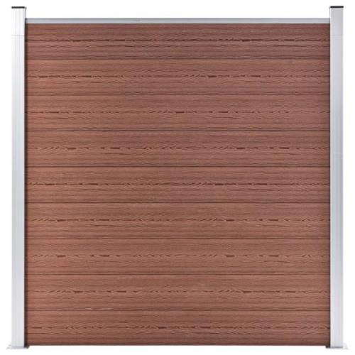 vidaXL Staketpanel WPC 180x186 cm brun