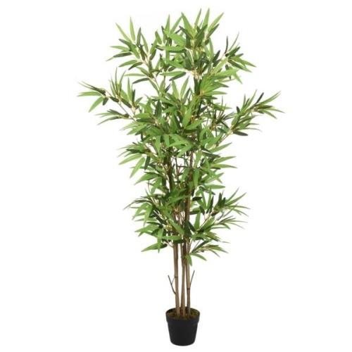 vidaXL Konstväxt bambu 552 blad 120 cm grön