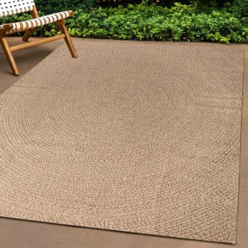 vidaXL Matta ZIZUR beige 120x120 cm jutelook inomhus och utomhus