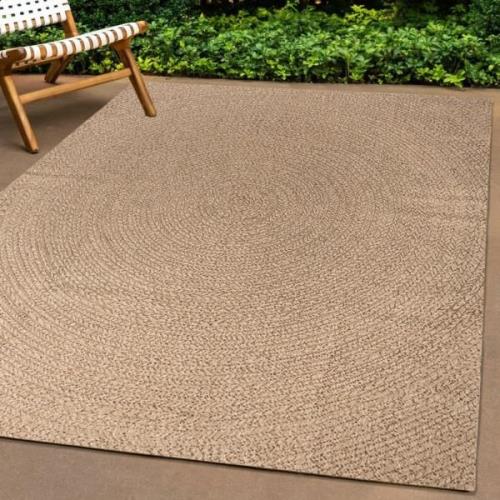 vidaXL Matta ZIZUR beige 200x200 cm jutelook inomhus och utomhus