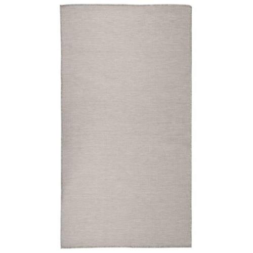 vidaXL Utomhusmatta plattvävd 80x150 cm taupe