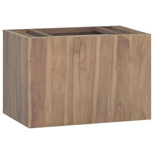 vidaXL Väggmonterat badrumsskåp 60x39x40 cm massiv teak