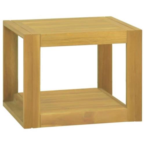 vidaXL Väggmonterat badrumsskåp 45x45x35 cm massiv teak