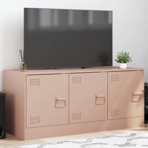 vidaXL TV-skåp rosa 99x39x44 cm stål