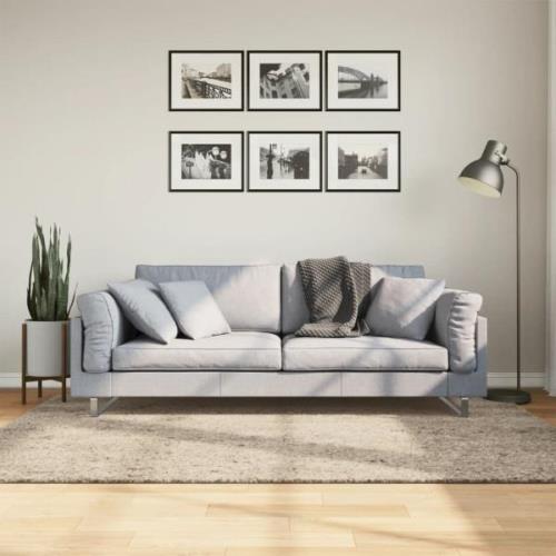 vidaXL Matta ISTAN långluggad glansig beige 140x200 cm