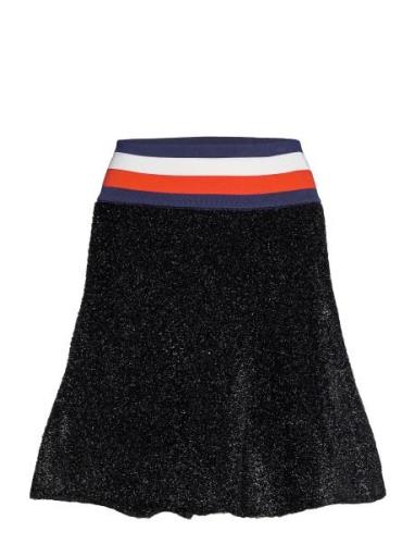 Tommy Hilfiger Lurex Flare Skirt Svart