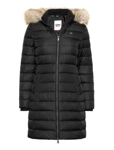 Tommy Jeans Tjw Essential Hooded Down Coat Svart