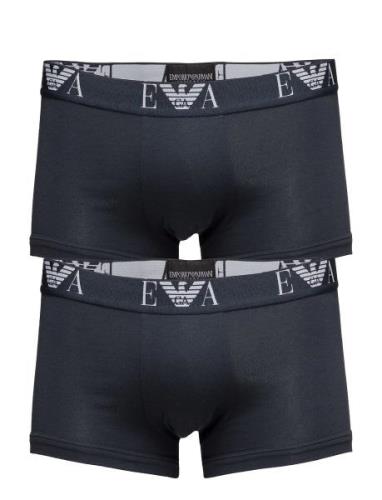 Emporio Armani Mens Knit 2Pack Boxe Blå