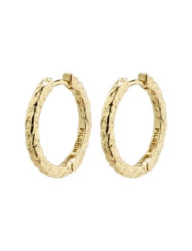 Pilgrim Elanor Rustic Texture Hoop Earrings Guld