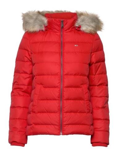 Tommy Jeans Tjw Basic Hooded Down Jacket Röd