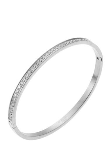 By Jolima Celine Crystal Bangle Silver