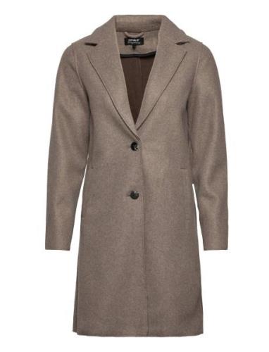 ONLY Onlcarrie Bonded Coat Otw Noos Beige