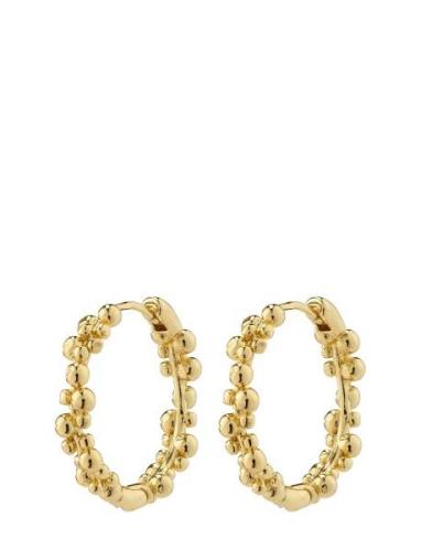 Pilgrim Solidarity Recycled Medium Bubbles Hoop Earrings Guld