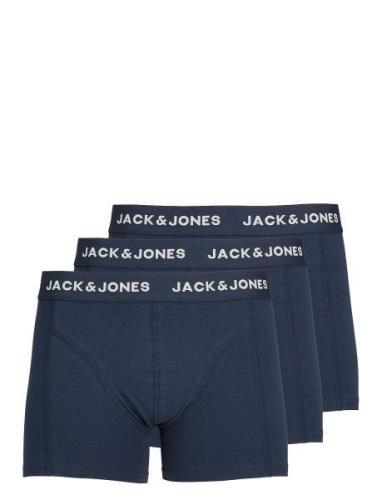 Jack & J S Jacanthony Trunks 3 Pack Blue Marinblå