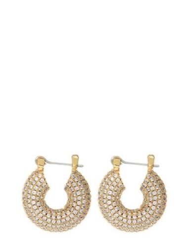 LUV AJ The Pave Mini Donut Hoops-Gold Guld