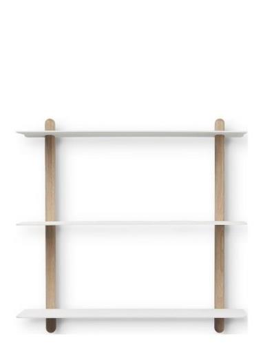 Nivo Shelf Large A Light Oak/White Home Furniture Shelves Beige Gejst
