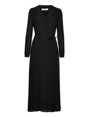 IVY OAK Wrap Dress Svart