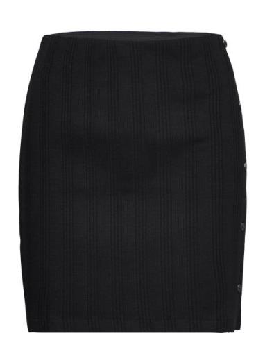 Calvin Klein Jeans Badge Rib Elongated Skirt Svart