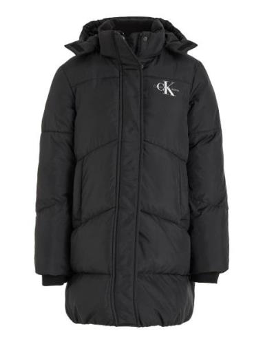 Calvin Klein Ck Long Puffer Coat Svart