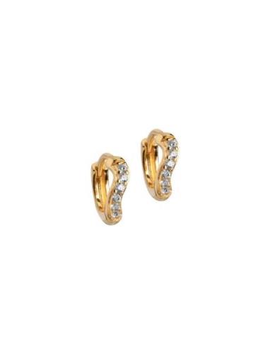 Enamel Copenhagen Sparkling Curve Small Hoops Guld