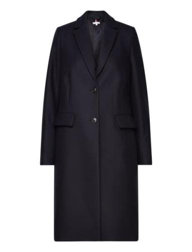 Tommy Hilfiger Wool Blend Classic Coat Marinblå