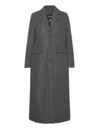 Vero Moda Vmvincemilan Long Coat Ga Boo Grå