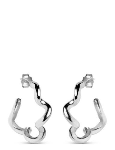 Enamel Copenhagen Curly Hoops Silver