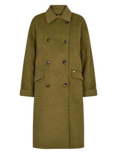 MOS MOSH Mmvenice Wool Coat Grön