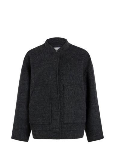 Vila Vicecilie Wool Bomber Jacket Grå