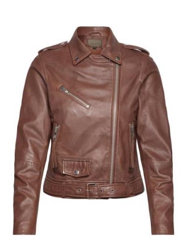 Jofama Rachel Leather Biker Brun