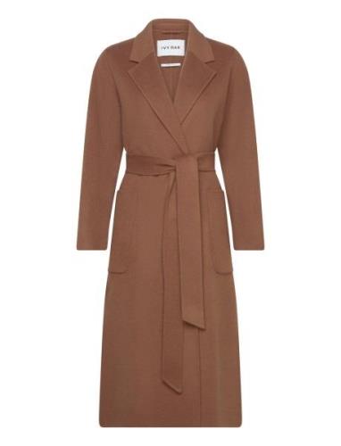 IVY OAK Belted Double Face Coat Brun