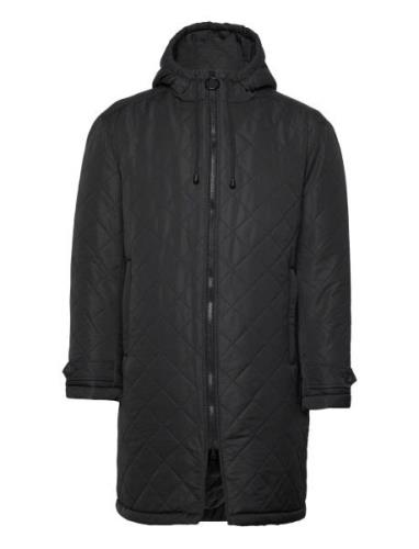 FRENN Pekka Quilted Parka Coat Svart