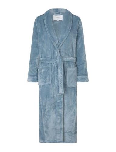 Rosemunde Long Fleece Robe Blå