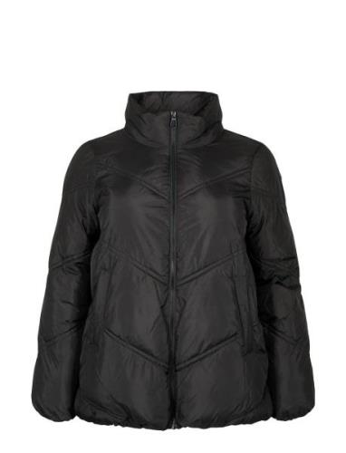 Zizzi Capam, L/S, Jacket Svart