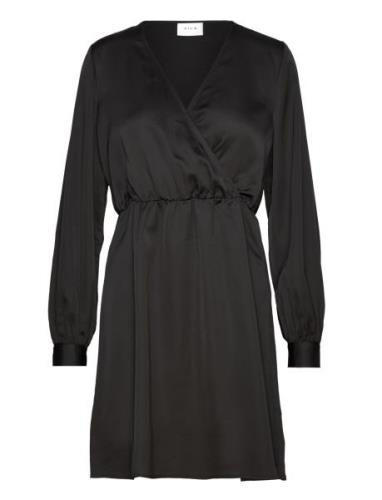 Vila Viellette Wrap L/S Dress/Su- Svart