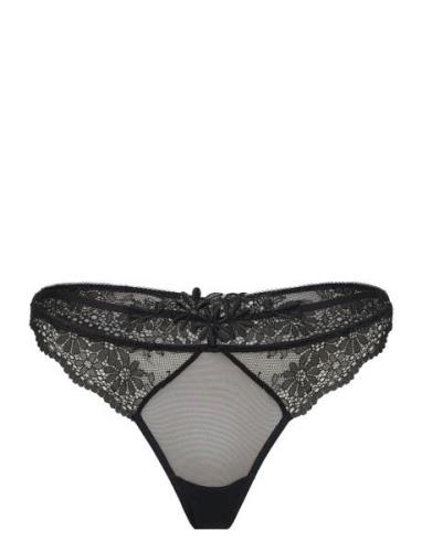 Etam Secrete Lace Thong Svart